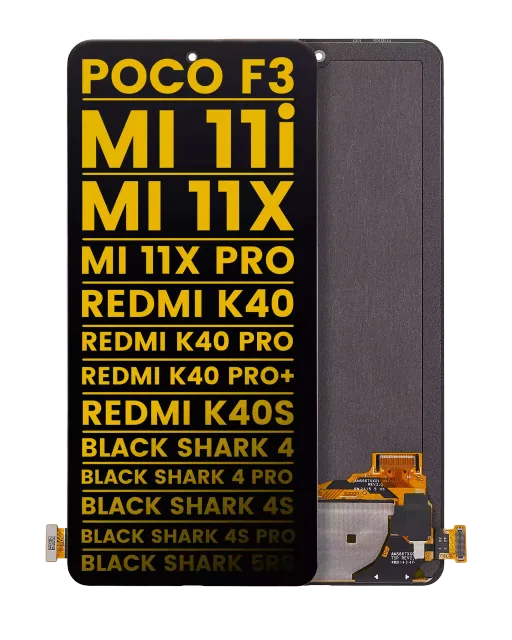 OLED displej bez rámečku pro Xiaomi Poco F3 / Poco F4 / MI 11i / MI 11X / MI 11X Pro / Redmi K40 / K40 Pro / K40 Pro+ / K40S / Black Shark 4 / Black Shark 4 Pro / Black Shark 4S / Black Shark 4S Pro / Black Shark 5RS (repasovaný) (všechny barvy)