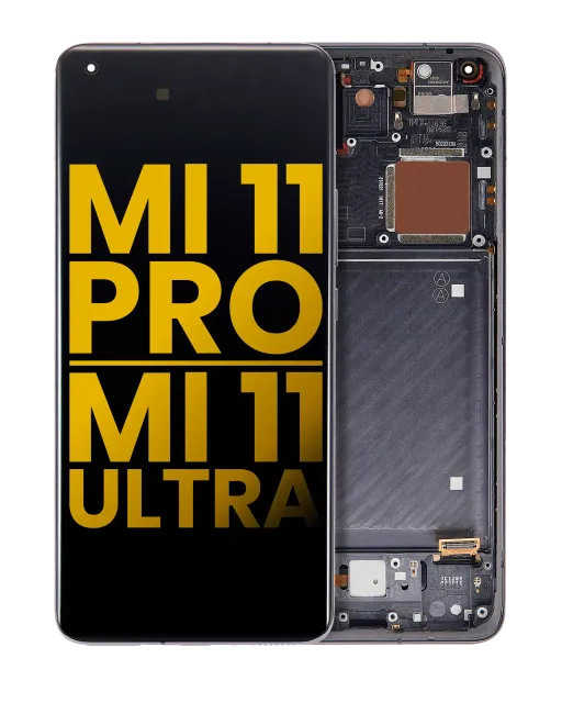 OLED displej s rámečkem pro Xiaomi Mi 11 Pro / Mi 11 Ultra (repasovaný) (černá)