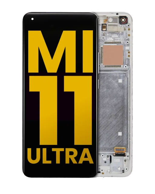 OLED displej s rámečkem pro Xiaomi Mi 11 Pro / Mi 11 Ultra (repasovaný) (Ceramic White)