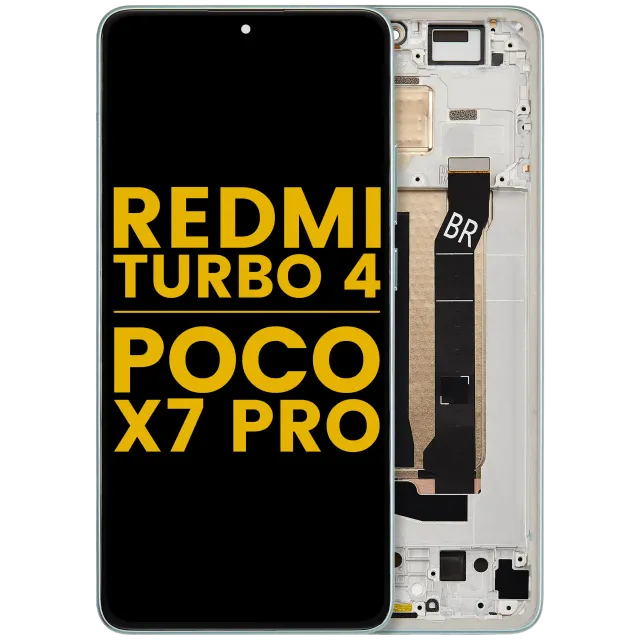OLED displej s rámečkem pro Xiaomi Redmi Turbo 4 / Xiaomi Poco X7 Pro (repasovaný) (zelená)