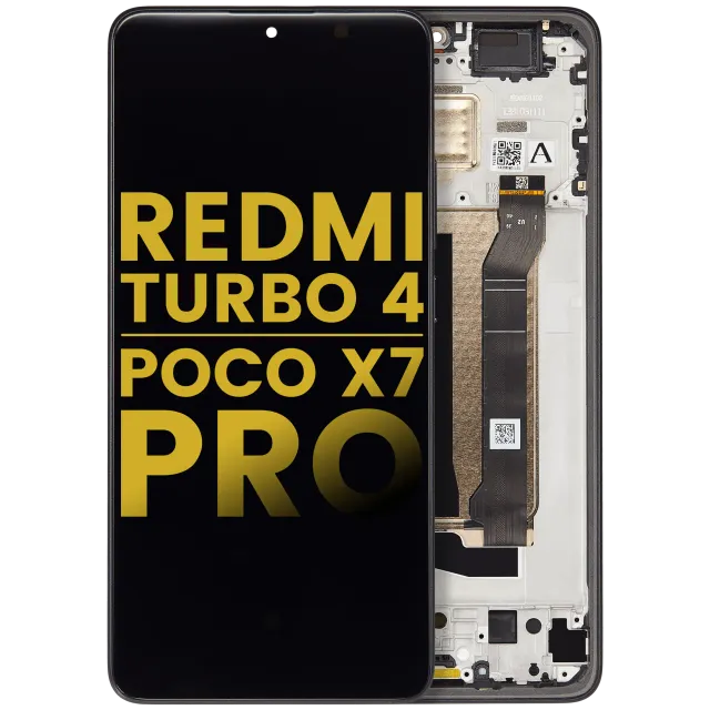 OLED displej s rámečkem pro Xiaomi Redmi Turbo 4 / Xiaomi Poco X7 Pro (repasovaný) (černá)