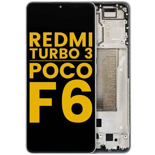 OLED displej s rámečkem pro Xiaomi Redmi Turbo 3 / Xiaomi Poco F6 (repasovaný) (zelená)