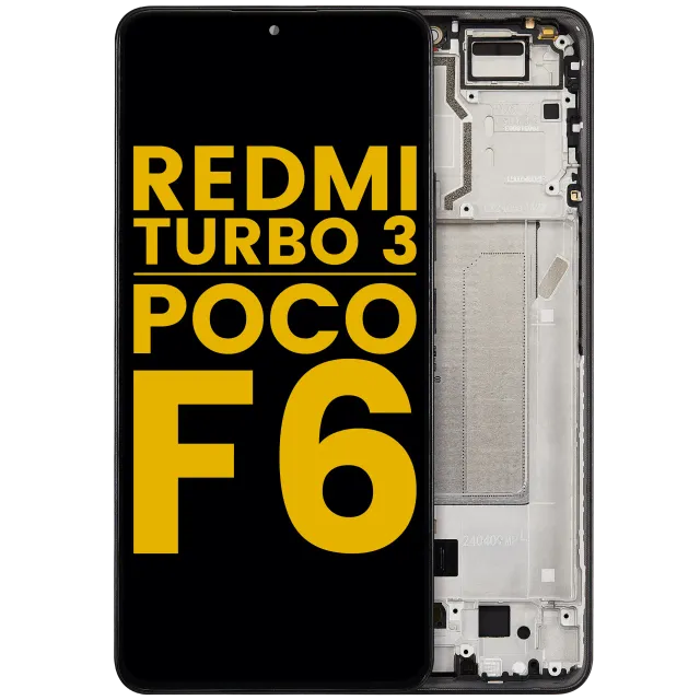 OLED displej s rámečkem pro Xiaomi Redmi Turbo 3 / Xiaomi Poco F6 (repasovaný) (černá)