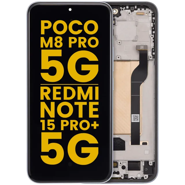 OLED displej s rámečkem pro Xiaomi Poco M8 Pro 5G / Redmi Note 15 Pro+ 5G (repasovaný) (Glacier Blue)