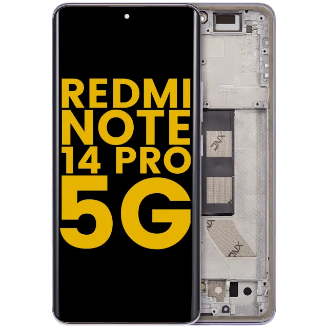 OLED displej s rámečkem pro Xiaomi Redmi Note 14 Pro 5G (repasovaný) (Lavender Purple)
