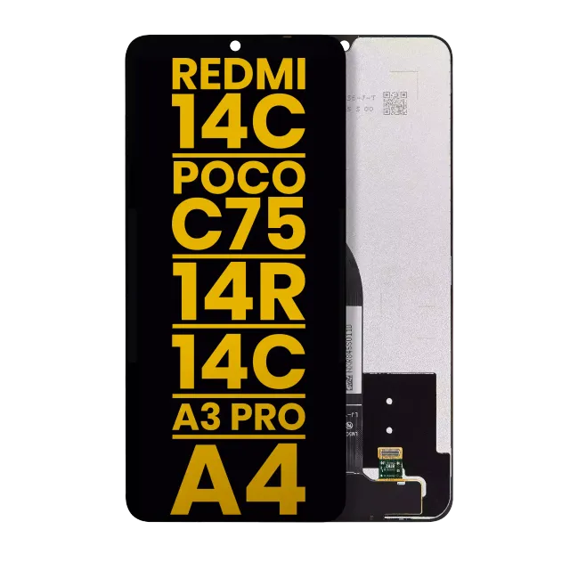 LCD displej bez rámečku pro Xiaomi Redmi 14C 4G / 14C 5G / 14R / Redmi A4 / Redmi A3 Pro / Poco C75 (repasovaný) (všechny barvy)