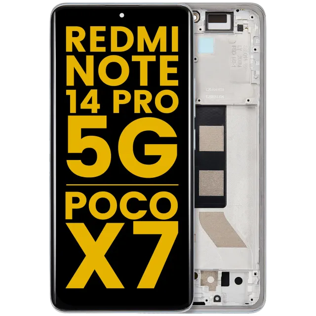 OLED displej s rámečkem pro Xiaomi Redmi Note 14 Pro 5G / Xiaomi Poco X7 (repasovaný) (zelená)