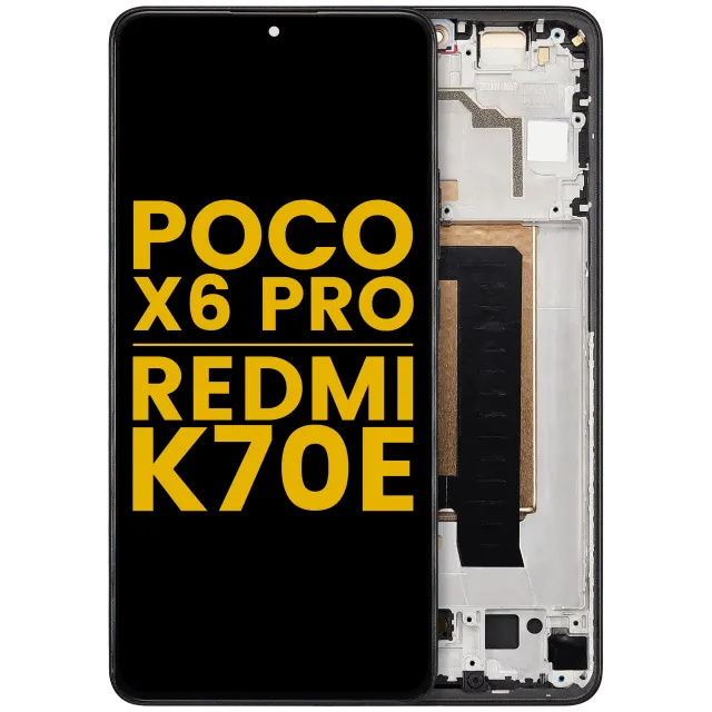 OLED displej s rámečkem pro Xiaomi Poco X6 Pro / Redmi K70E (repasovaný) (černá)