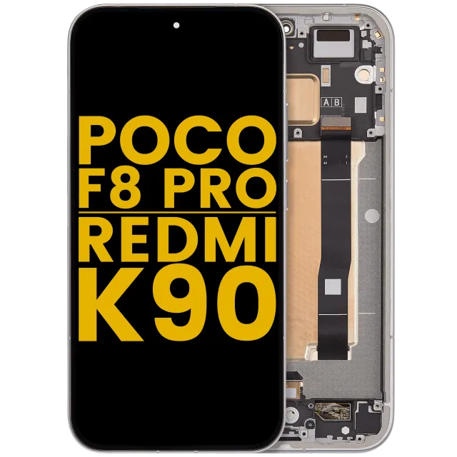 OLED displej s rámečkem pro Poco F8 Pro / Redmi K90 (repasovaný) (Titanium Silver)