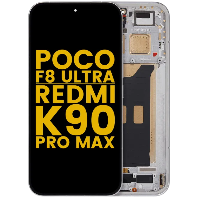 OLED displej s rámečkem pro Xiaomi Poco F8 UItra / Redmi K90 Pro Max (repasovaný) (bílá)