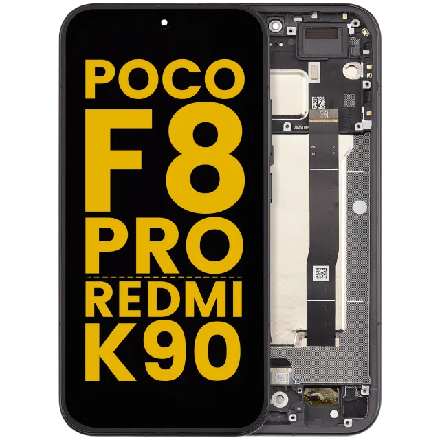 OLED displej s rámečkem pro Poco F8 Pro / Redmi K90 (repasovaný) (černá)