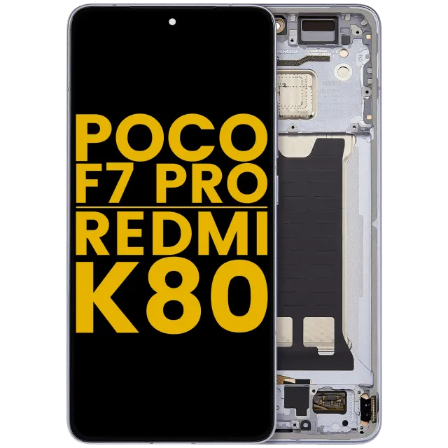 OLED displej s rámečkem pro Xiaomi Poco F7 Pro / Redmi K80 (repasovaný) (modrá)