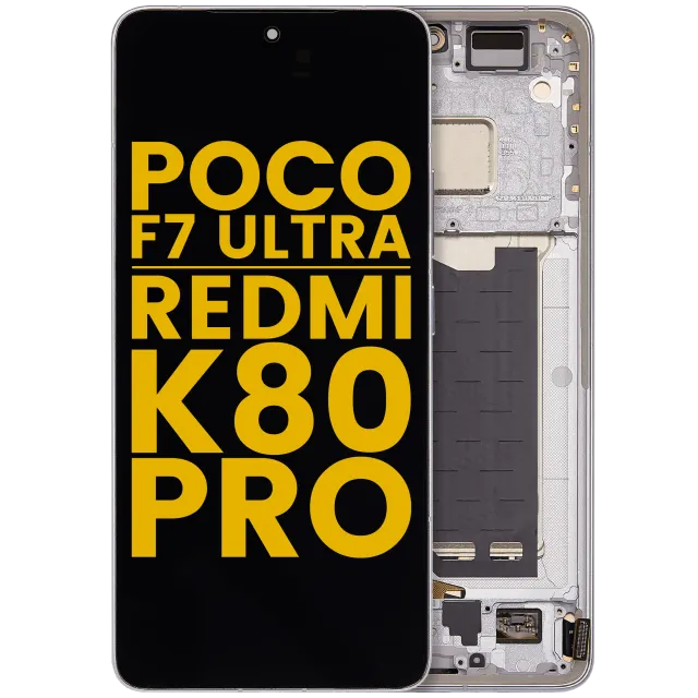 OLED displej s rámečkem pro Xiaomi Poco F7 Ultra / Redmi K80 Pro (repasovaný) (bílá)