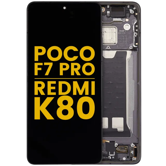 OLED displej s rámečkem pro Xiaomi Poco F7 Pro / Redmi K80 (repasovaný) (černá)