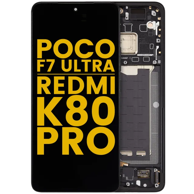 OLED displej s rámečkem pro Xiaomi Poco F7 Ultra / Redmi K80 Pro (repasovaný) (černá)
