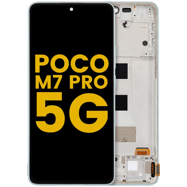 OLED displej s rámečkem pro Xiaomi Poco M7 Pro 5G (repasovaný) (zelená)
