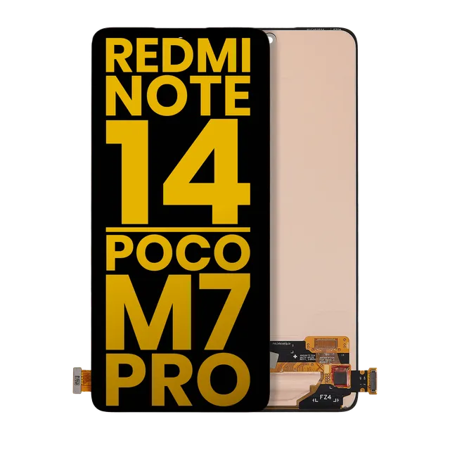 OLED displej bez rámečku pro Xiaomi Redmi Note 14 4G / Note 14 5G / Poco M7 Pro 5G (mezinárodní verze) (repasovaný) (všechny barvy)