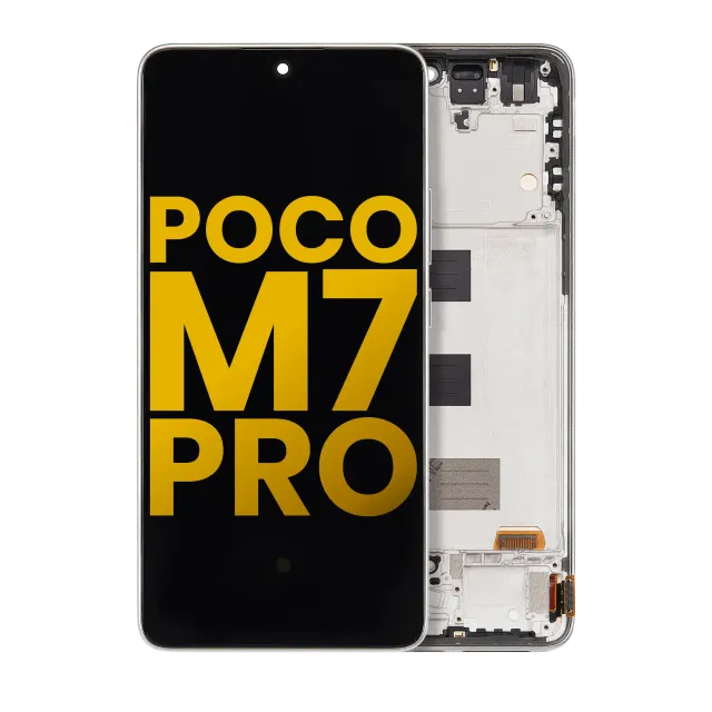 OLED displej s rámečkem pro Xiaomi Poco M7 Pro 5G (repasovaný) (Lunar Dust)
