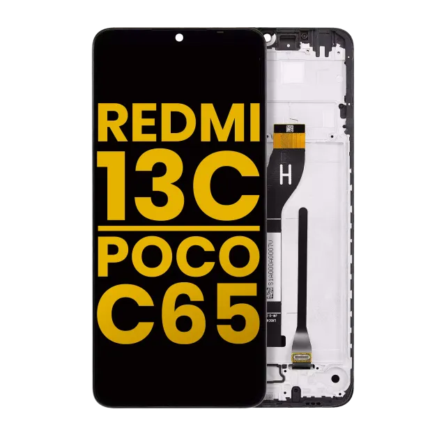 LCD displej s rámečkem pro Xiaomi Redmi 13C 4G / Xiaomi Poco C65 (repasovaný) (všechny barvy)