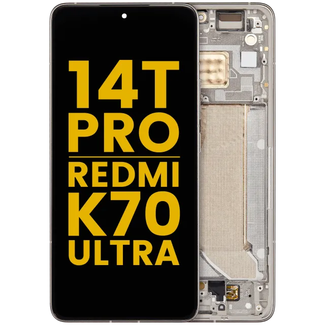OLED displej s rámečkem pro Xiaomi 14T Pro / Redmi K70 Ultra (repasovaný) (Titan Gray)