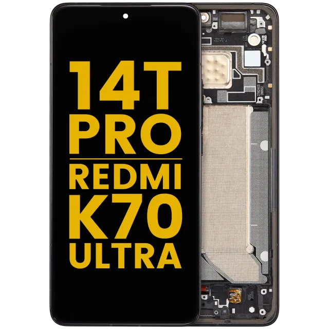 OLED displej s rámečkem pro Xiaomi 14T Pro / Redmi K70 Ultra (repasovaný) (Titan Black)