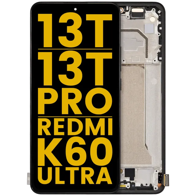 OLED displej s rámečkem pro Xiaomi 13T / 13T Pro / Redmi K60 Ultra (repasovaný) (černá)