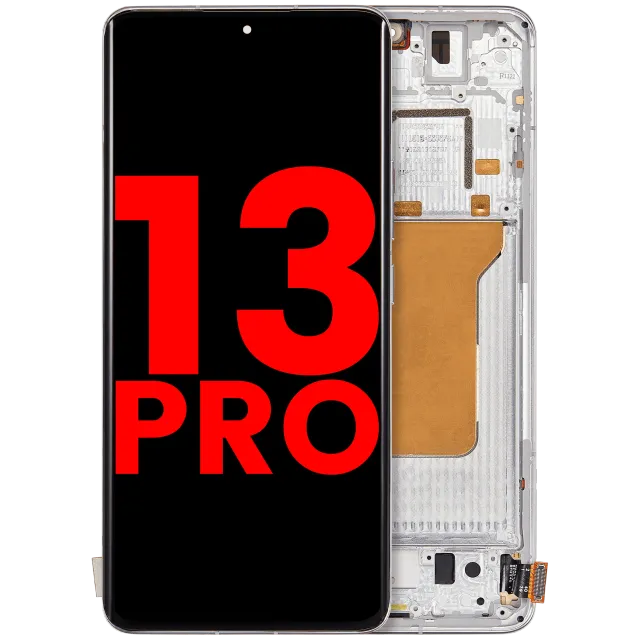 OLED displej s rámečkem pro Xiaomi 13 Pro (Aftermarket Plus) (bílá)