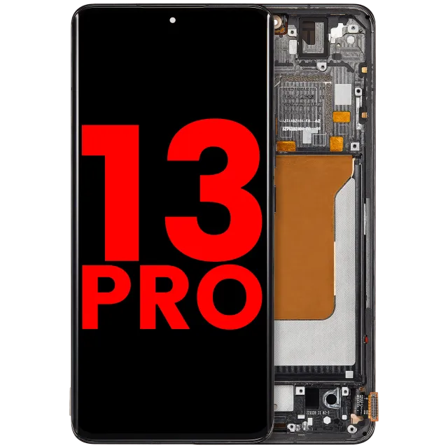 OLED displej s rámečkem pro Xiaomi 13 Pro (Aftermarket Plus) (černá)
