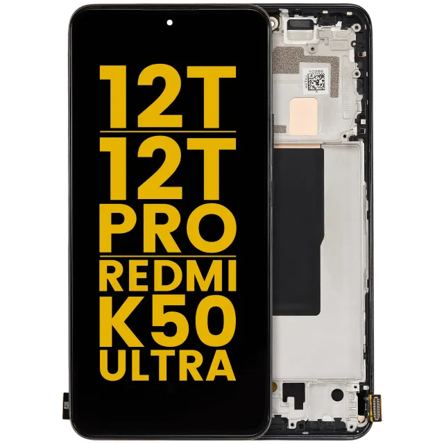 OLED displej s rámečkem pro Xiaomi 12T / 12T Pro / Redmi K50 Ultra (repasovaný) (černá)