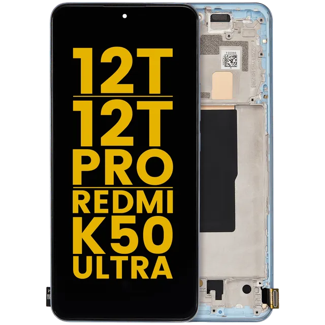 OLED displej s rámečkem pro Xiaomi 12T / 12T Pro / Redmi K50 Ultra (repasovaný) (modrá)