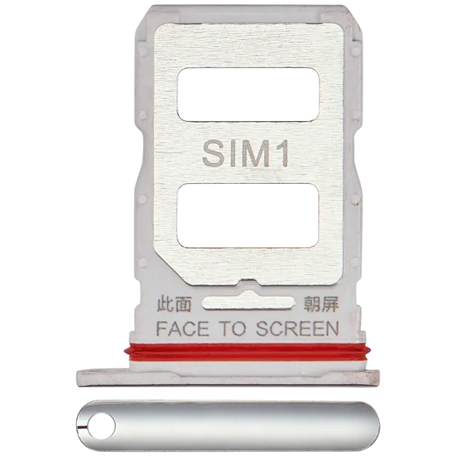 SIM šuplík pro Xiaomi 12T / 12T Pro (stříbrná)