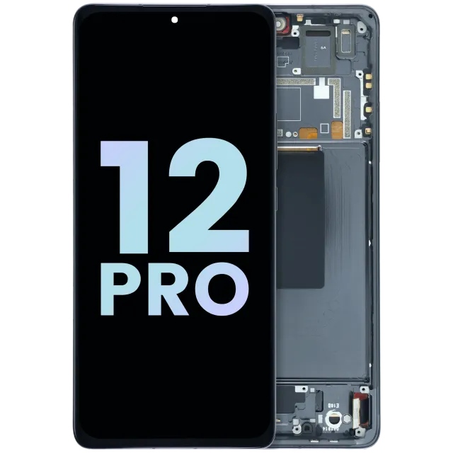 OLED displej s rámečkem pro Xiaomi 12 Pro (Service Pack) (šedá)