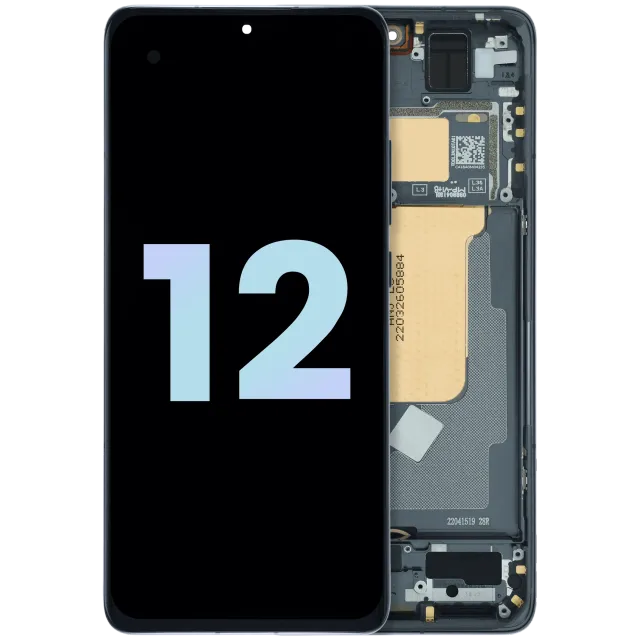OLED displej s rámečkem pro Xiaomi 12 (originál OEM) (Tarnish Black)