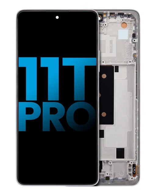 LCD displej s rámečkem pro Xiaomi 11T Pro (Aftermarket: Incell) (Moonlight White)