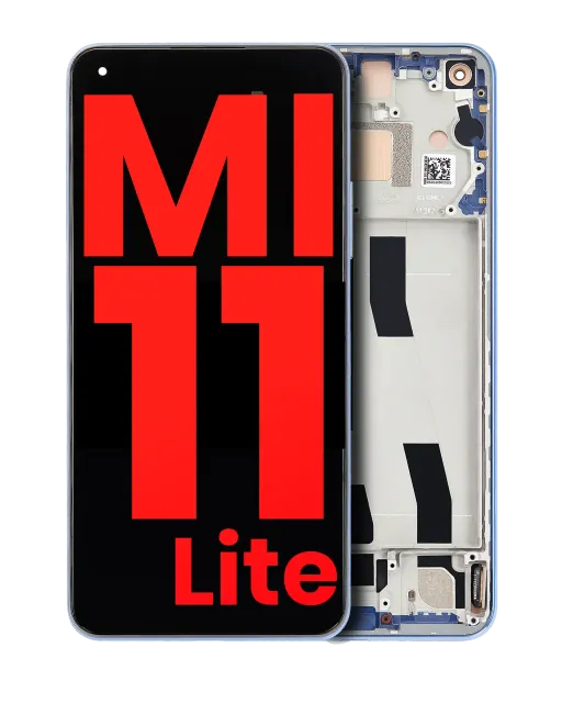 OLED displej s rámečkem pro Xiaomi Mi 11 Lite / Xiaomi Mi 11 Lite 5G (Aftermarket Plus) (Bubblegum Blue)