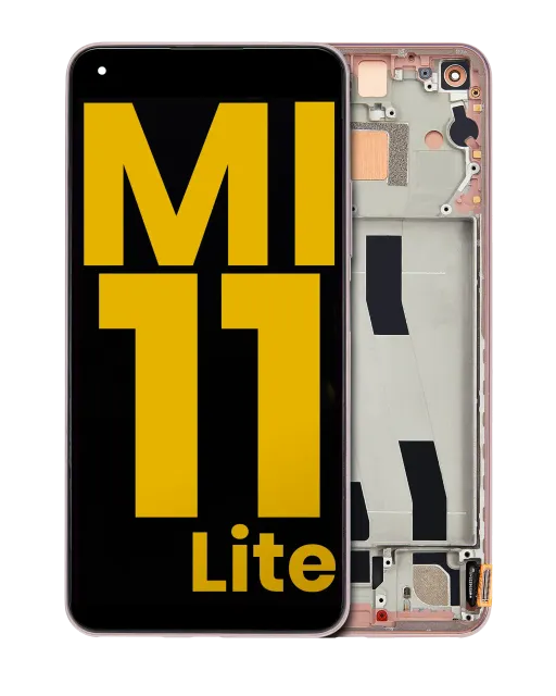 OLED displej s rámečkem pro Xiaomi Mi 11 Lite / Xiaomi Mi 11 Lite 5G (repasovaný) (Peach Pink)