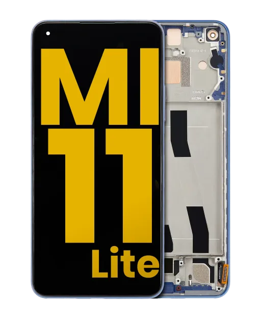 OLED displej s rámečkem pro Xiaomi Mi 11 Lite / Xiaomi Mi 11 Lite 5G (repasovaný) (Bubblegum Blue)