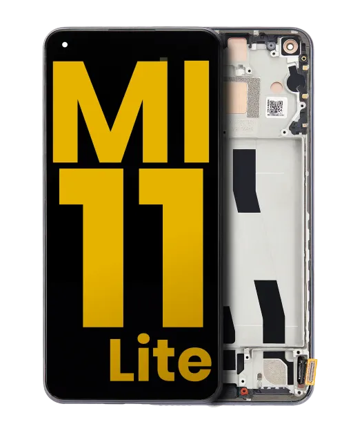 OLED displej s rámečkem pro Xiaomi Mi 11 Lite / Xiaomi Mi 11 Lite 5G (repasovaný) (Boba Black)