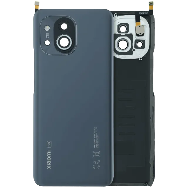 Zadní sklo pro Xiaomi Mi 11 (originál OEM) (Midnight Gray)