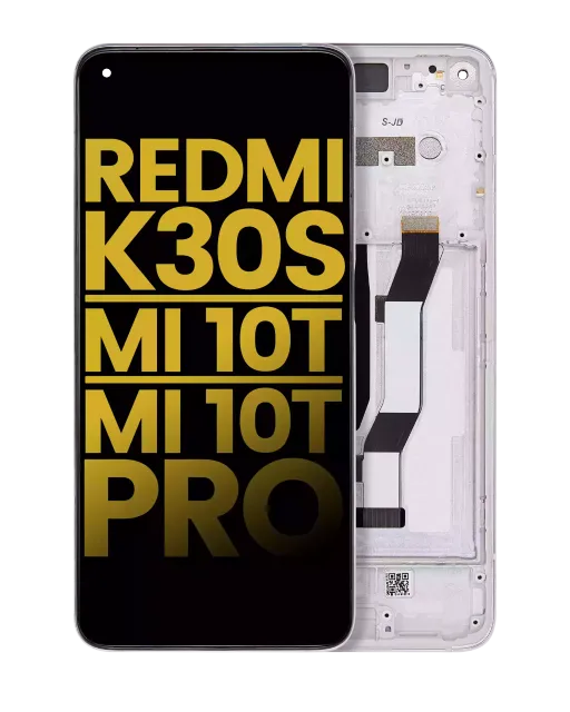 LCD displej s rámečkem pro Xiaomi Redmi K30S / Mi 10T / Mi 10T Pro 5G (repasovaný) (bílá)