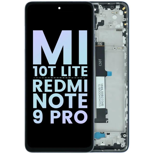 LCD displej s rámečkem pro Xiaomi Mi 10T Lite / Redmi Note 9 Pro 5G (Genuine) (šedá)