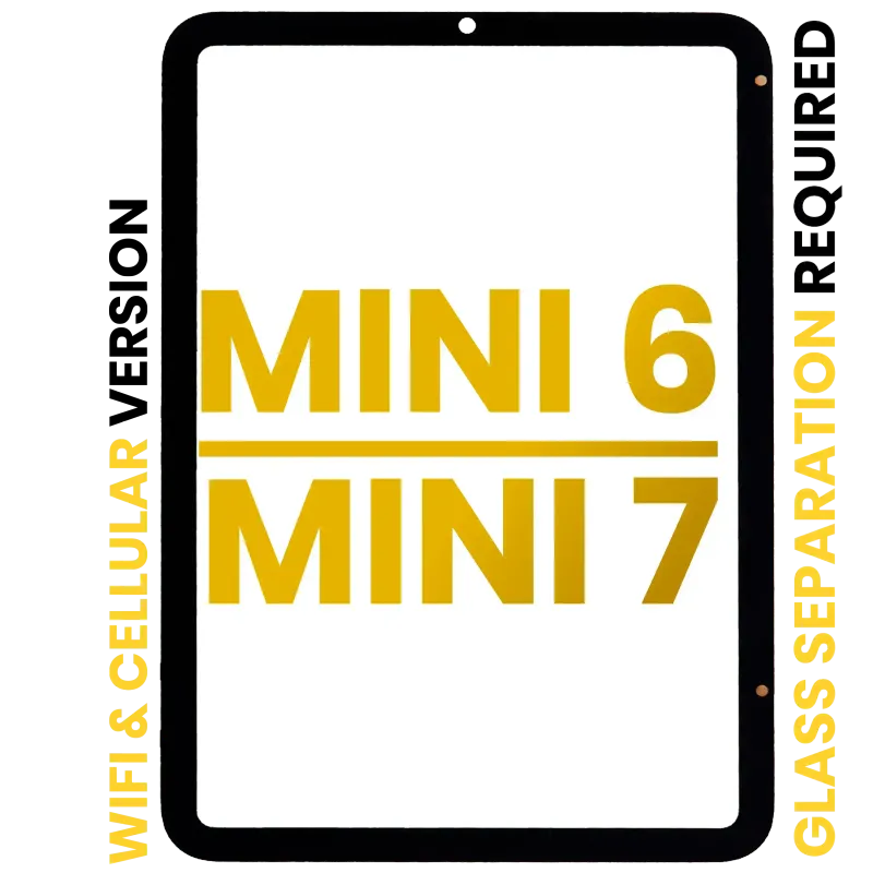 Dotyková vrstva (digitizér) pro iPad mini 6 (2021) / mini 7 (2024) (WiFi / Cellular) (předinstalovaná OCA, nutné oddělení skla) (Premium) (všechny barvy)