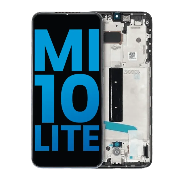 LCD displej s rámečkem pro Xiaomi Mi 10 Lite 5G (Aftermarket: Incell) (Cosmic Gray)