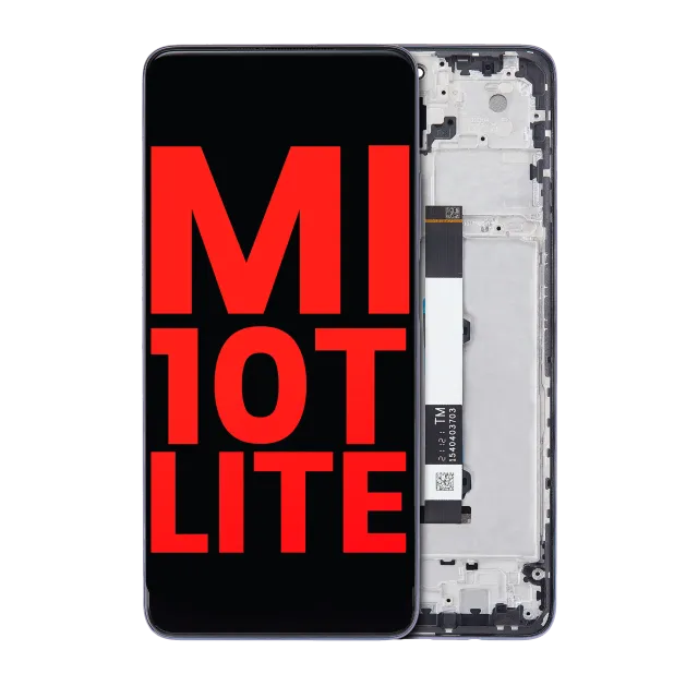 OLED displej s rámečkem pro Xiaomi Mi 10 Lite 5G (Aftermarket Plus) (Cosmic Gray)