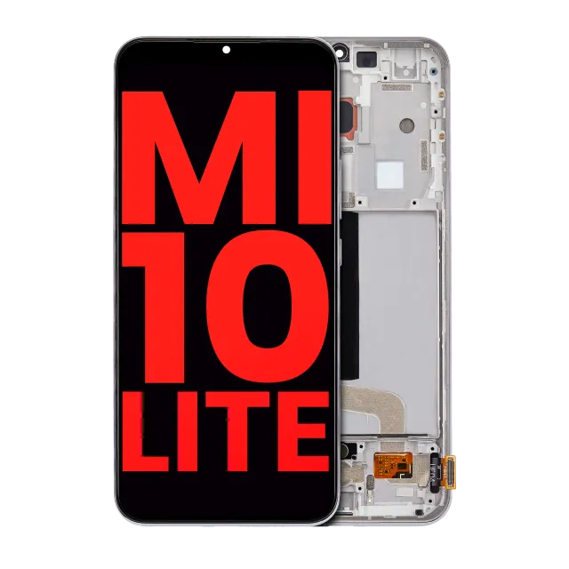 OLED displej s rámečkem pro Xiaomi Mi 10 Lite 5G (Aftermarket Plus) (Dream White)