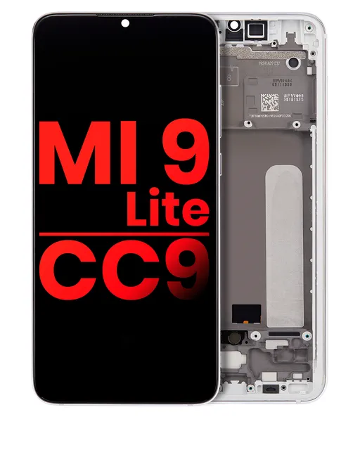 OLED displej s rámečkem pro Xiaomi Mi 9 Lite / CC9 (Aftermarket Plus) (Pearl White)