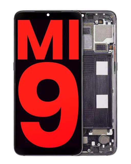 OLED displej s rámečkem pro Xiaomi Mi 9 (Aftermarket Plus) (Piano Black)