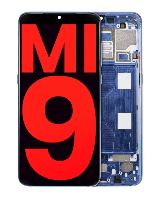 OLED displej s rámečkem pro Xiaomi Mi 9 (Aftermarket Plus) (Ocean Blue)
