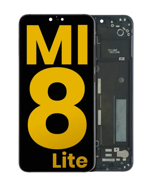LCD displej s rámečkem pro Xiaomi Mi 8 Lite (repasovaný) (Midnight Black)