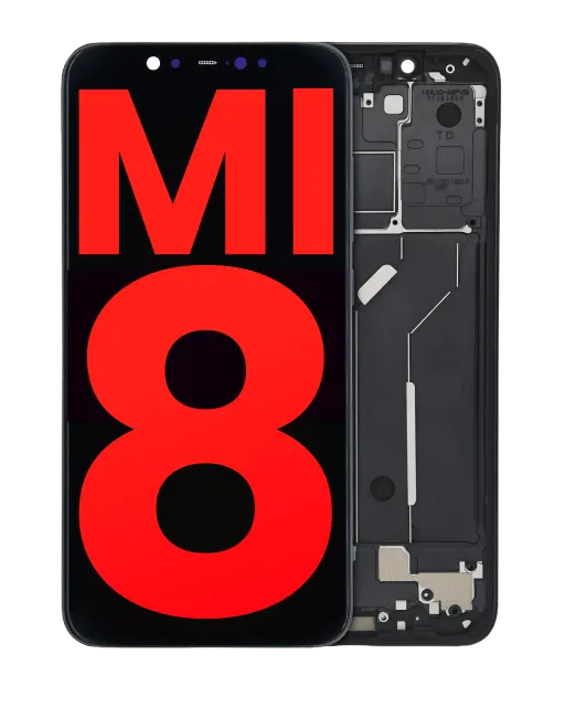 OLED displej s rámečkem pro Xiaomi Mi 8 (Aftermarket Plus) (černá)